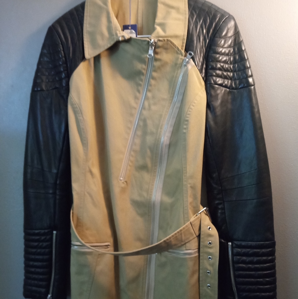 Rebecca Minkoff Keifer Mixed Media Trench Coat